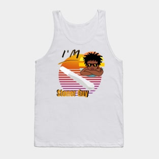 Hippie Stoner Guy in Jamaican Style Tank Top